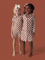 COPPER CHECKERS DREAM SHORT SET from DREAM BIG LITTLE CO