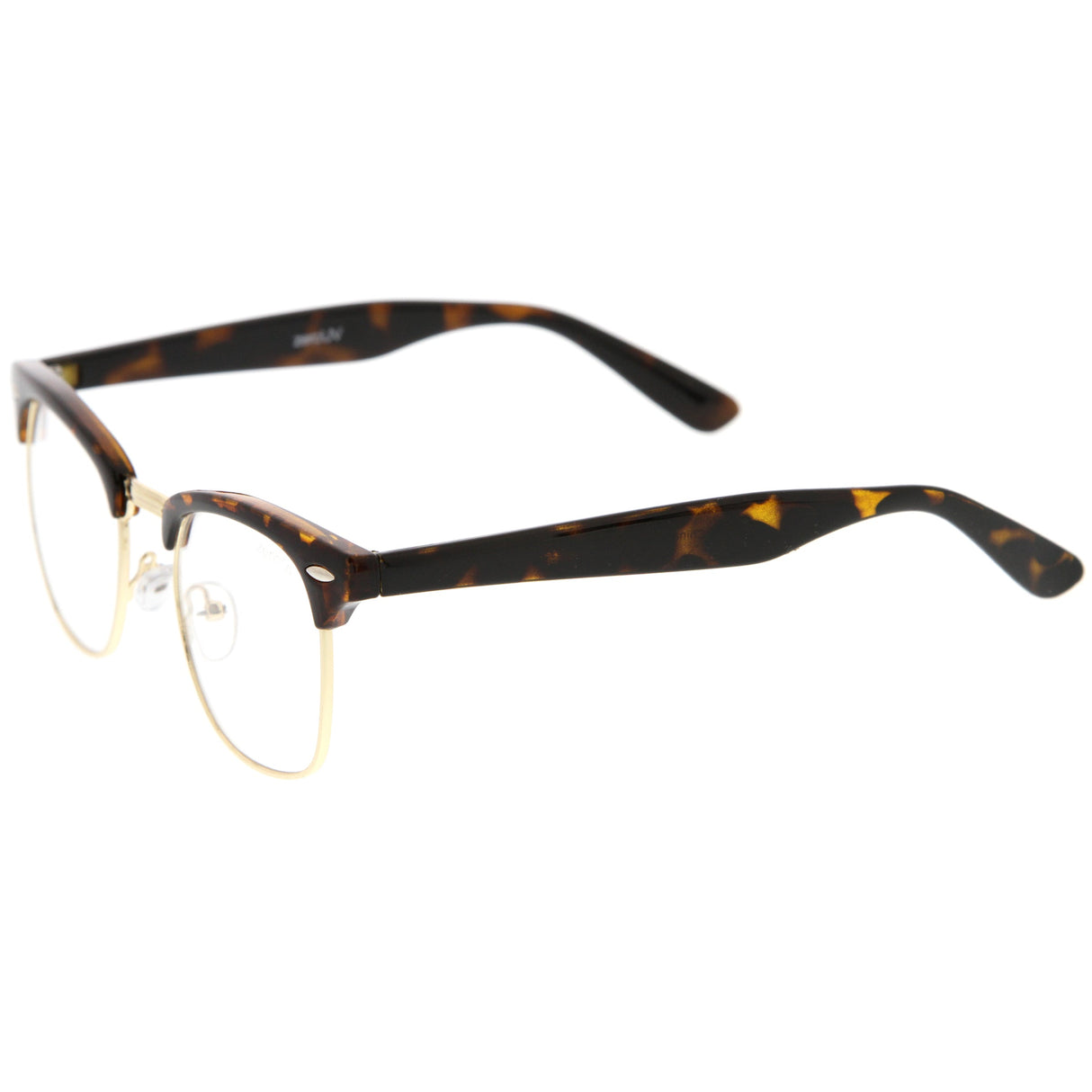 Vintage Inspired Classic Horned Rim Half Frame Clear Lens Glasses 2933 from zeroUV