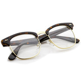 Vintage Inspired Classic Horned Rim Half Frame Clear Lens Glasses 2933 from zeroUV