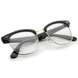 Vintage Inspired Classic Horned Rim Half Frame Clear Lens Glasses 2933 from zeroUV