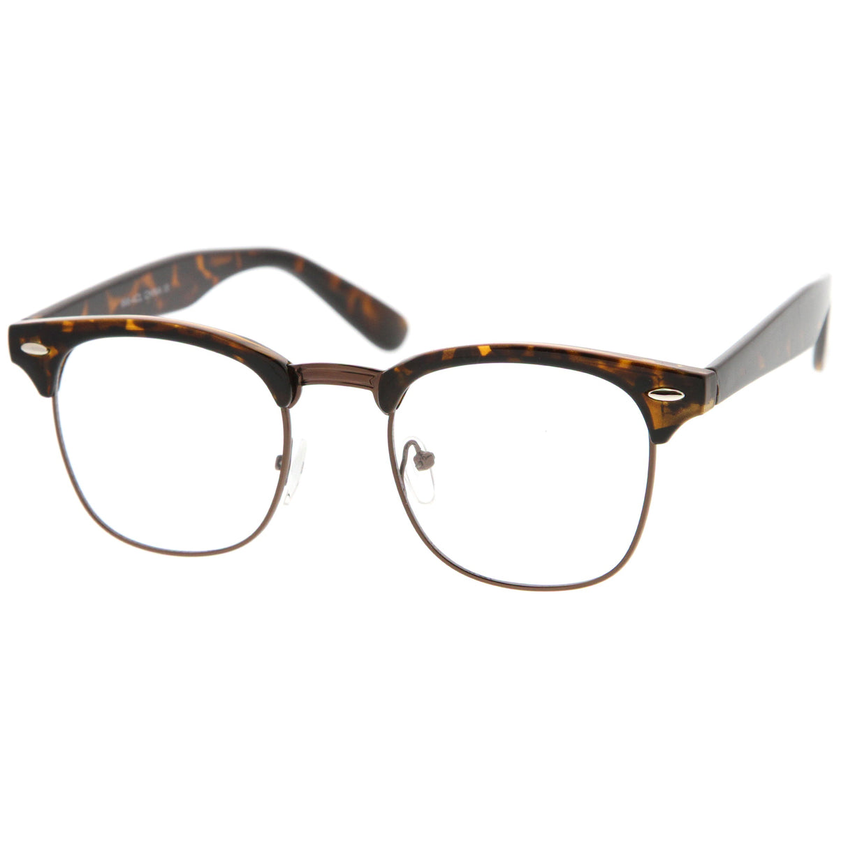 Vintage Inspired Classic Horned Rim Half Frame Clear Lens Glasses 2933 from zeroUV