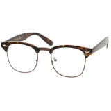 Vintage Inspired Classic Horned Rim Half Frame Clear Lens Glasses 2933 from zeroUV