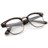 Vintage Inspired Classic Horned Rim Half Frame Clear Lens Glasses 2933 from zeroUV