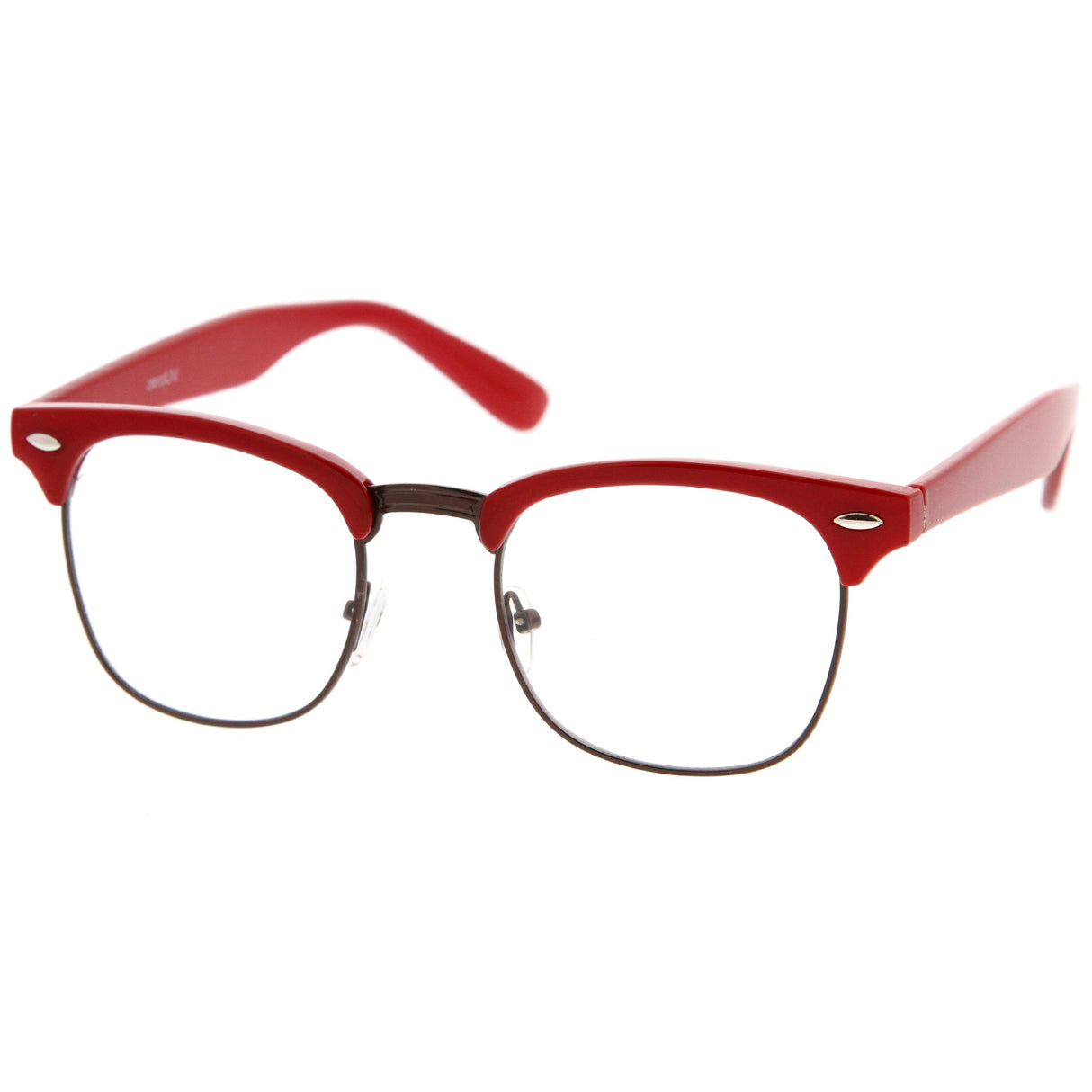 Vintage Inspired Classic Horned Rim Half Frame Clear Lens Glasses 2933 from zeroUV