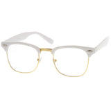 Vintage Inspired Classic Horned Rim Half Frame Clear Lens Glasses 2933 from zeroUV