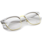 Vintage Inspired Classic Horned Rim Half Frame Clear Lens Glasses 2933 from zeroUV