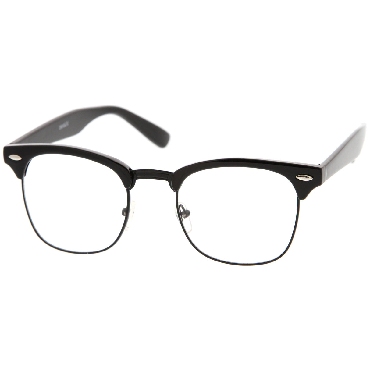 Vintage Inspired Classic Horned Rim Half Frame Clear Lens Glasses 2933 from zeroUV