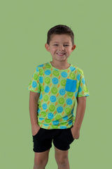 NEON SMILES DREAM POCKET TEE from DREAM BIG LITTLE CO