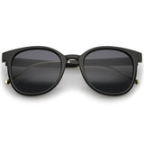 Casual Metal Temple Square Lens Horn Rimmed Sunglasses A750 from zeroUV