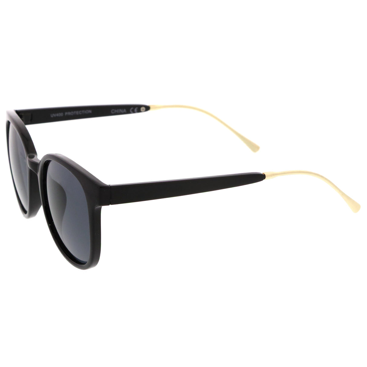 Casual Metal Temple Square Lens Horn Rimmed Sunglasses A750 from zeroUV