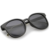 Casual Metal Temple Square Lens Horn Rimmed Sunglasses A750 from zeroUV