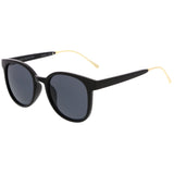 Casual Metal Temple Square Lens Horn Rimmed Sunglasses A750 from zeroUV