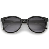 Casual Metal Temple Square Lens Horn Rimmed Sunglasses A750 from zeroUV