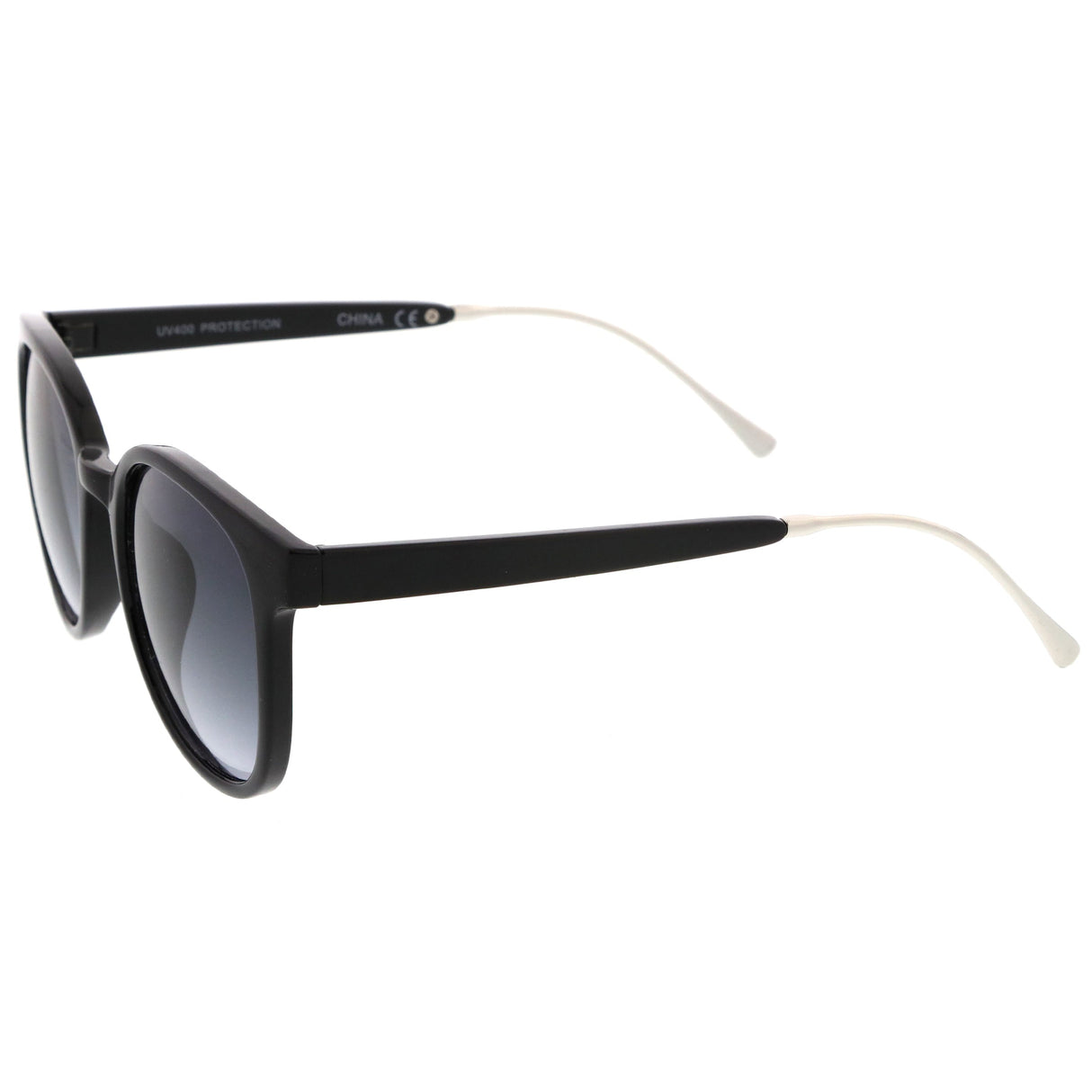 Casual Metal Temple Square Lens Horn Rimmed Sunglasses A750 from zeroUV