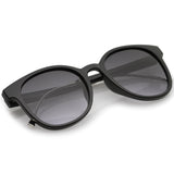 Casual Metal Temple Square Lens Horn Rimmed Sunglasses A750 from zeroUV