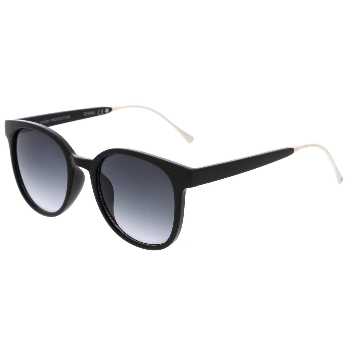 Casual Metal Temple Square Lens Horn Rimmed Sunglasses A750 from zeroUV