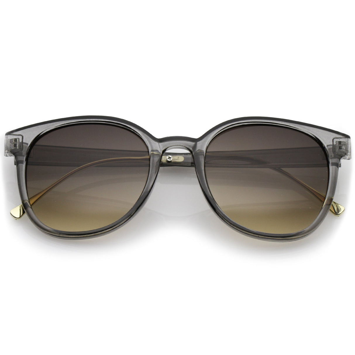 Casual Metal Temple Square Lens Horn Rimmed Sunglasses A750 from zeroUV