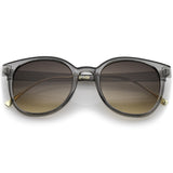 Casual Metal Temple Square Lens Horn Rimmed Sunglasses A750 from zeroUV