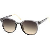 Casual Metal Temple Square Lens Horn Rimmed Sunglasses A750 from zeroUV