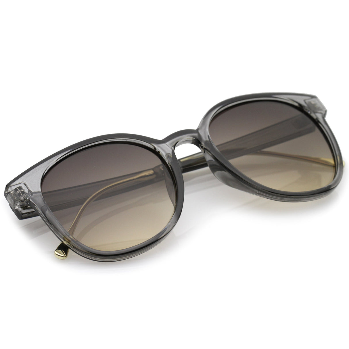 Casual Metal Temple Square Lens Horn Rimmed Sunglasses A750 from zeroUV
