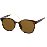 Casual Metal Temple Square Lens Horn Rimmed Sunglasses A750 from zeroUV