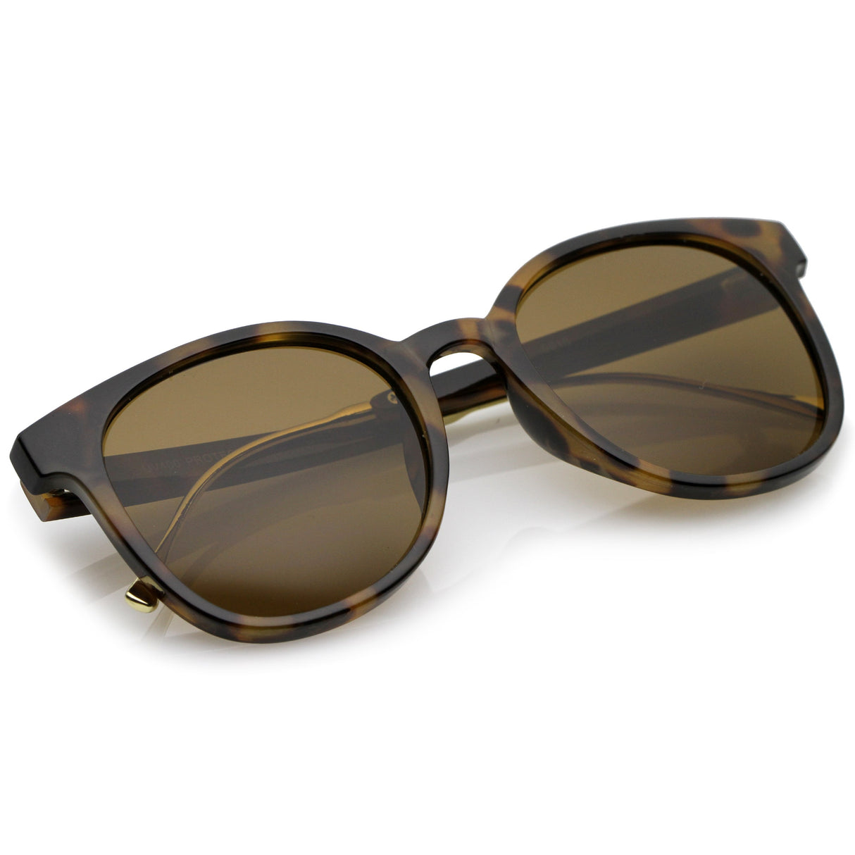 Casual Metal Temple Square Lens Horn Rimmed Sunglasses A750 from zeroUV