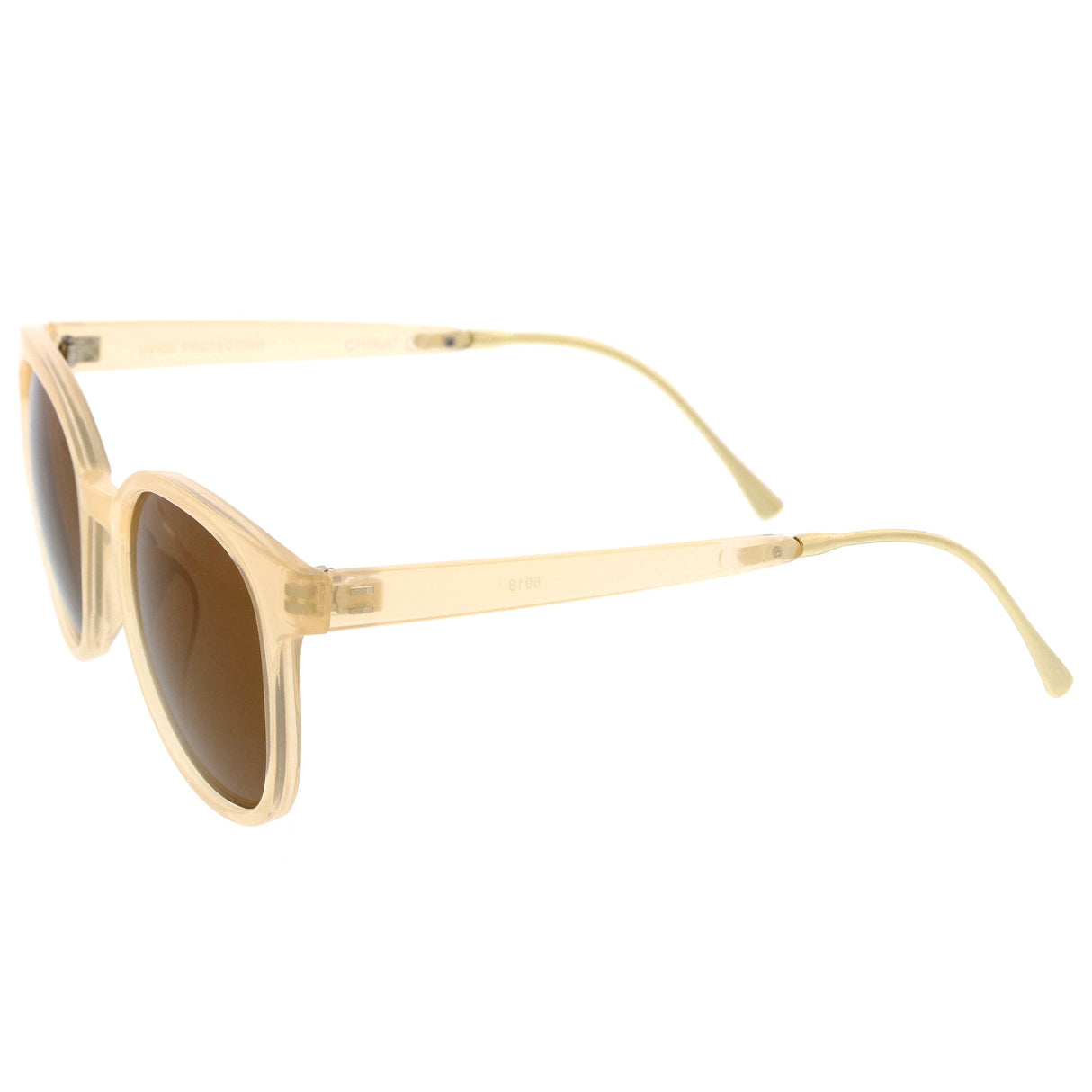 Casual Metal Temple Square Lens Horn Rimmed Sunglasses A750 from zeroUV