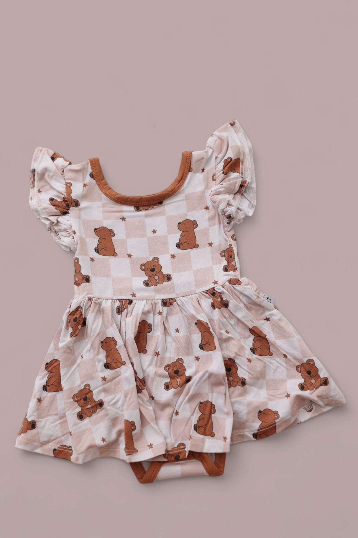 COZY BEAR DREAM CAP SLEEVE BODYSUIT DRESS from DREAM BIG LITTLE CO