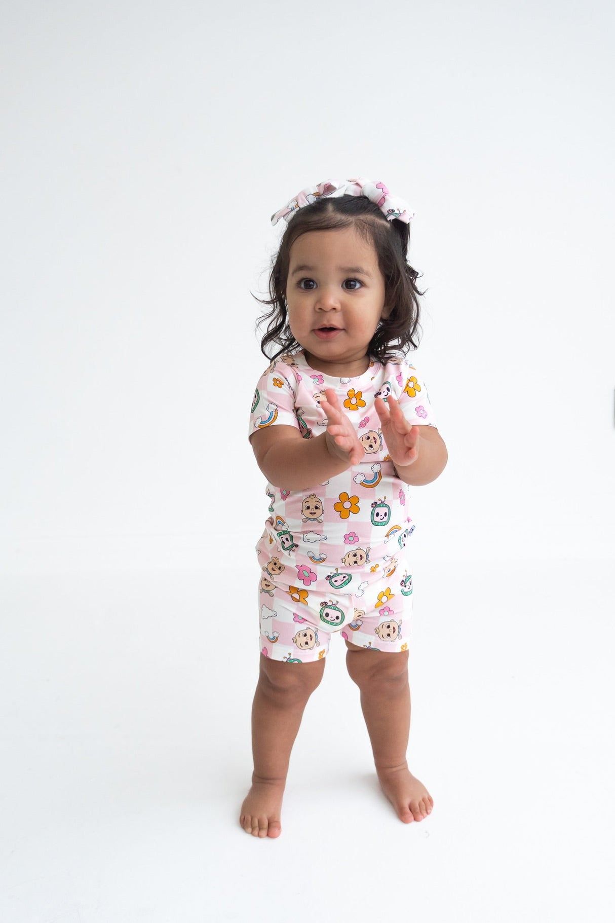 Dream Big Little Co x CoComelon JJ RAINBOW CHECKERS DREAM SHORT SET from DREAM BIG LITTLE CO