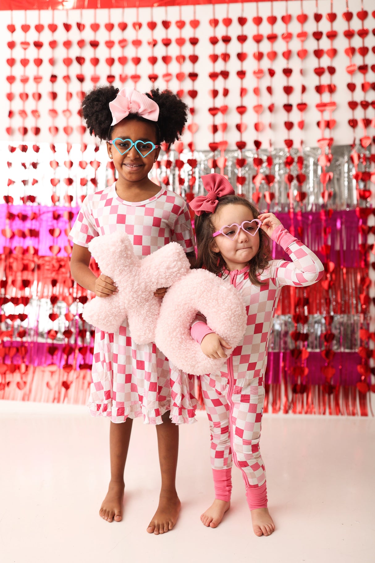 DREAMY PINK CHECKERS DREAM RUFFLE DRESS from DREAM BIG LITTLE CO