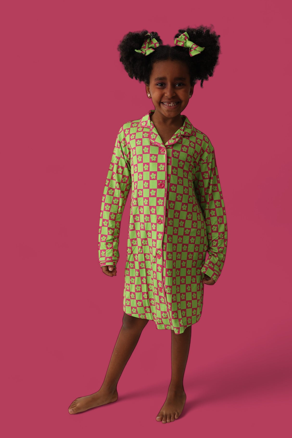 WILD DAISY CHECKERS GIRL'S DREAM GOWN from DREAM BIG LITTLE CO