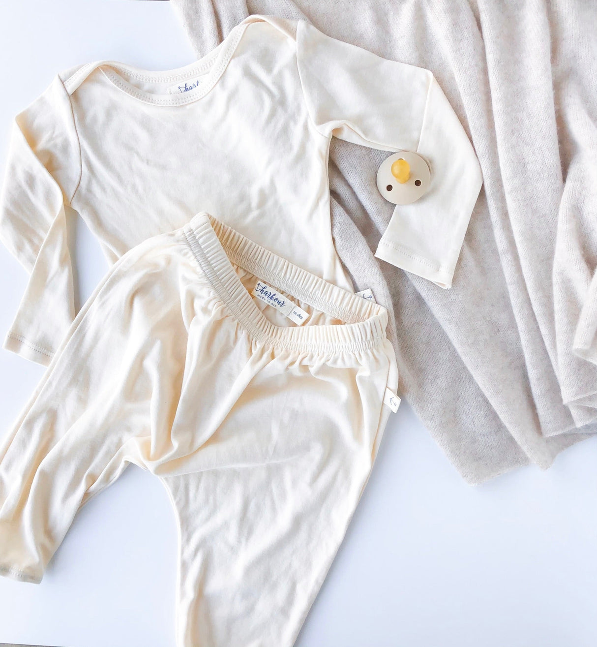 Kids Long Sleeve Cozy Tee - Ivory from Manymoons