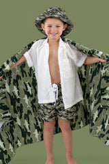CAMO SHARK BOY'S DREAM SWIM TRUNKS from DREAM BIG LITTLE CO