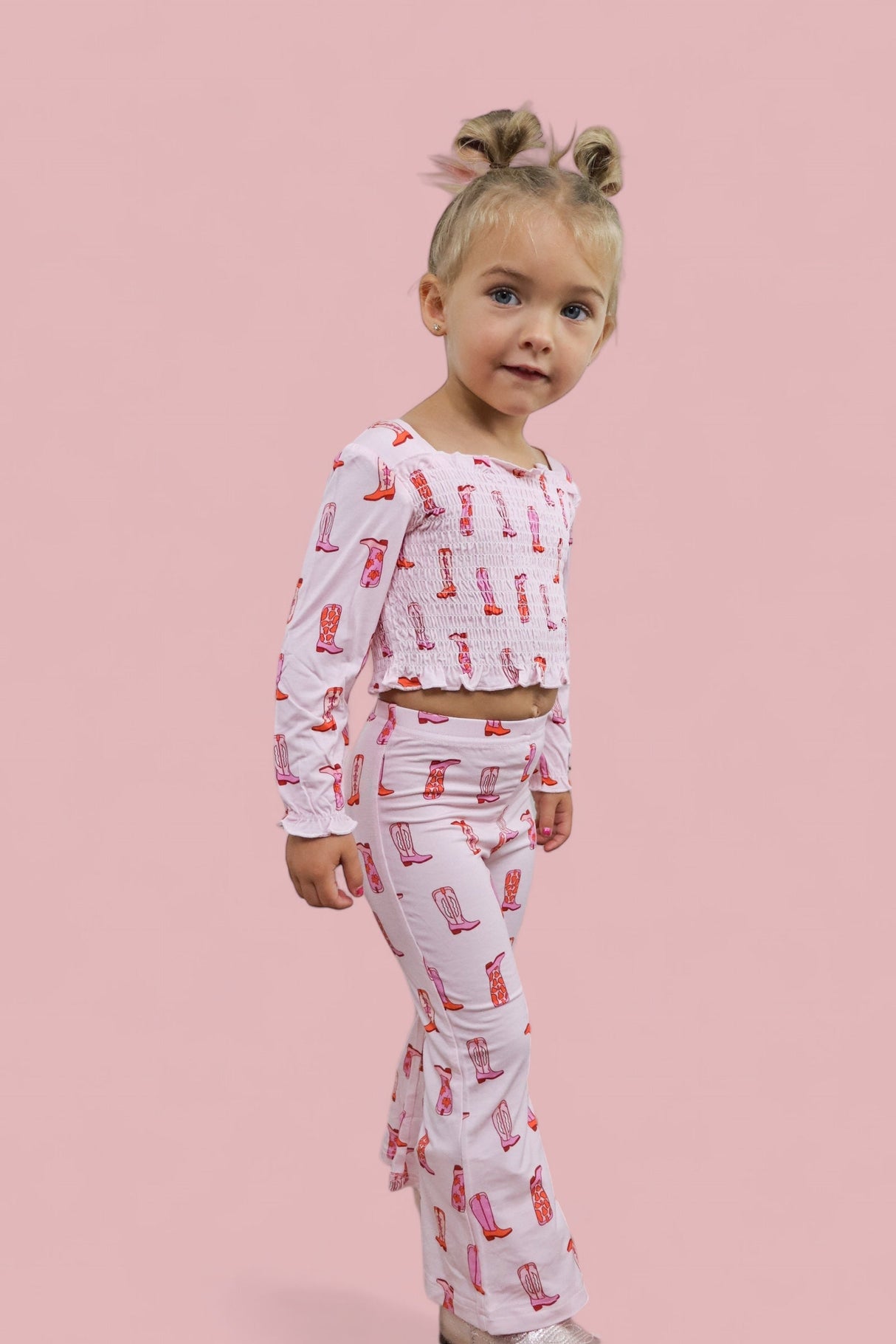EXCLUSIVE YEE HAW HOLLIE DREAM SMOCKED FLARE SET from DREAM BIG LITTLE CO