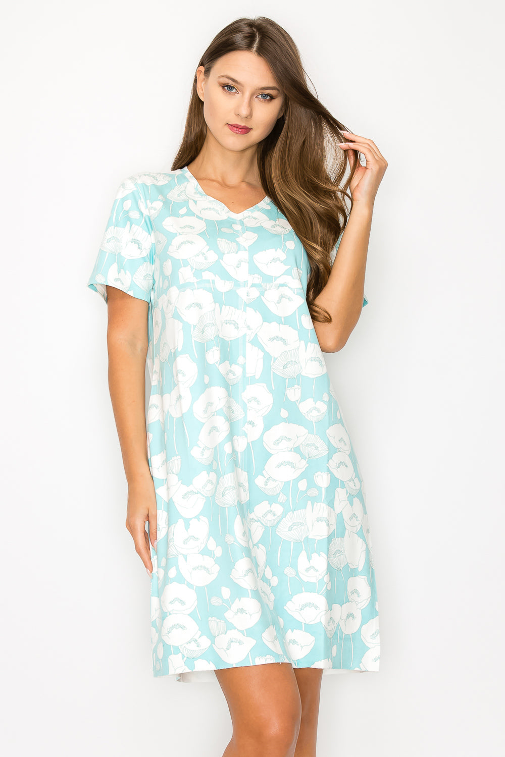 Audrey Stretch Suede Dress - Azalea Flower from Joh Apparel