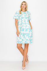 Audrey Stretch Suede Dress - Azalea Flower from Joh Apparel