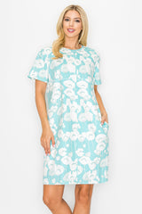 Audrey Stretch Suede Dress - Azalea Flower from Joh Apparel