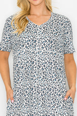 Audrey Stretch Suede Dress - Animal Print from Joh Apparel