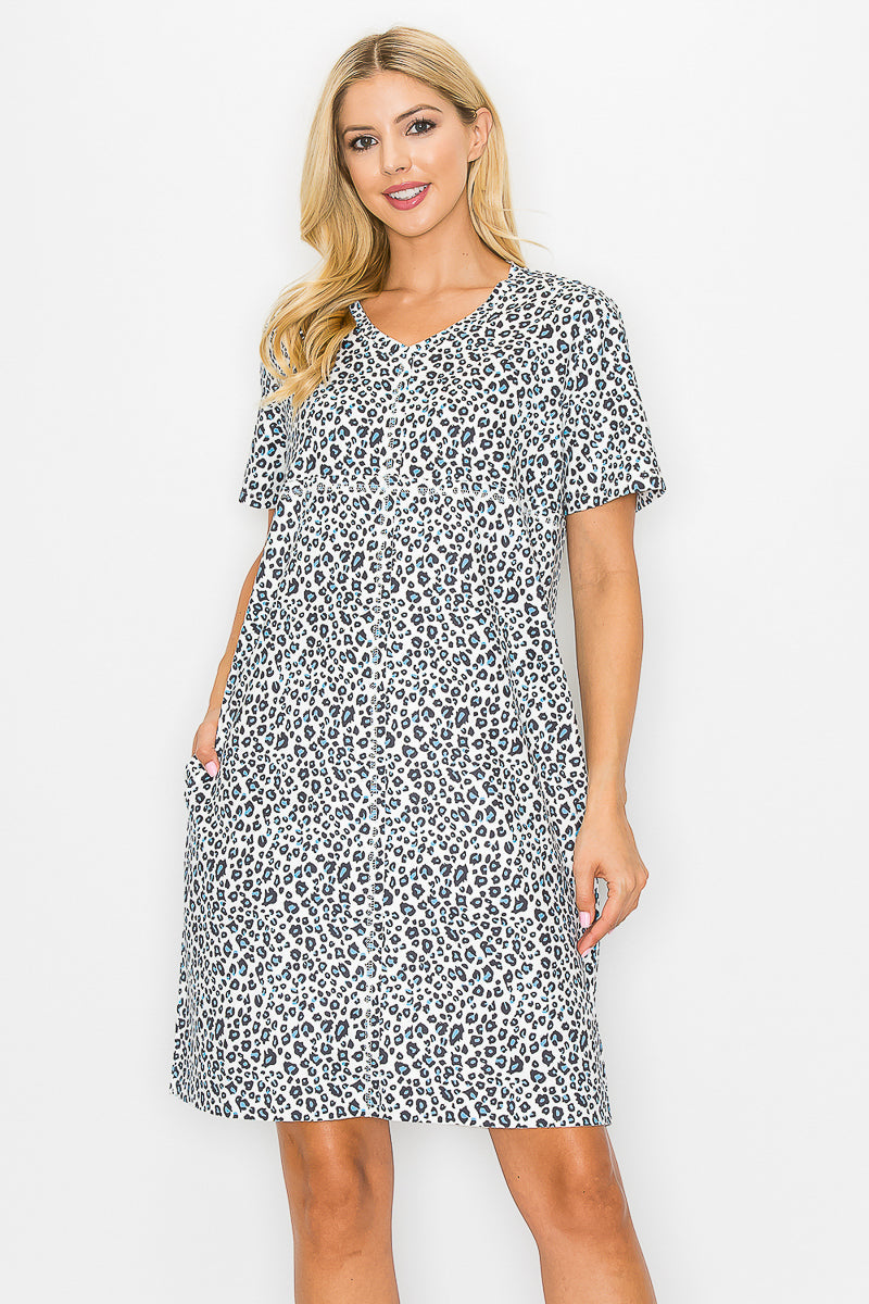 Audrey Stretch Suede Dress - Animal Print from Joh Apparel