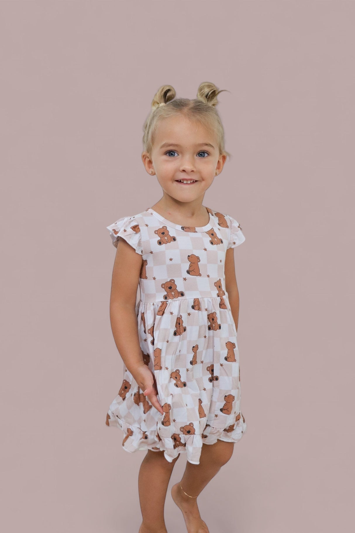 COZY BEAR DREAM RUFFLE DRESS from DREAM BIG LITTLE CO