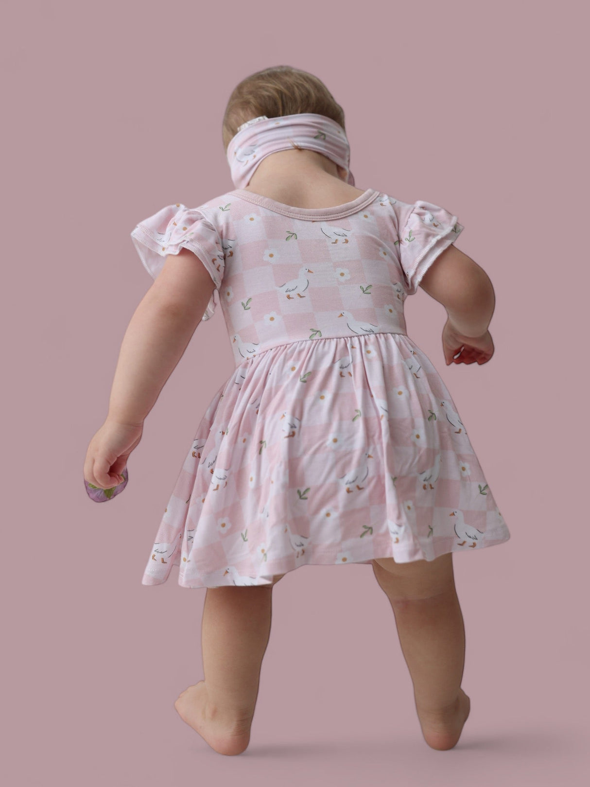 EXCLUSIVE DUCKS AND DAISIES DREAM CAP SLEEVE BODYSUIT DRESS from DREAM BIG LITTLE CO