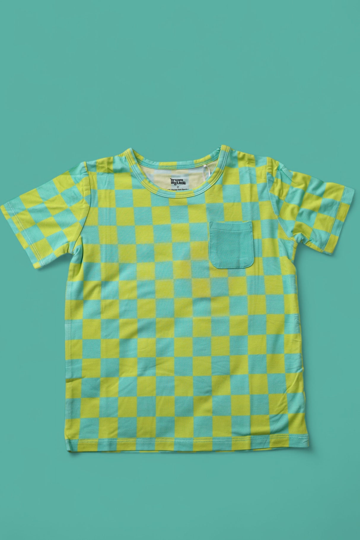 BE BOLD CHECKERS DREAM POCKET TEE from DREAM BIG LITTLE CO