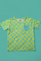 BE BOLD CHECKERS DREAM POCKET TEE from DREAM BIG LITTLE CO