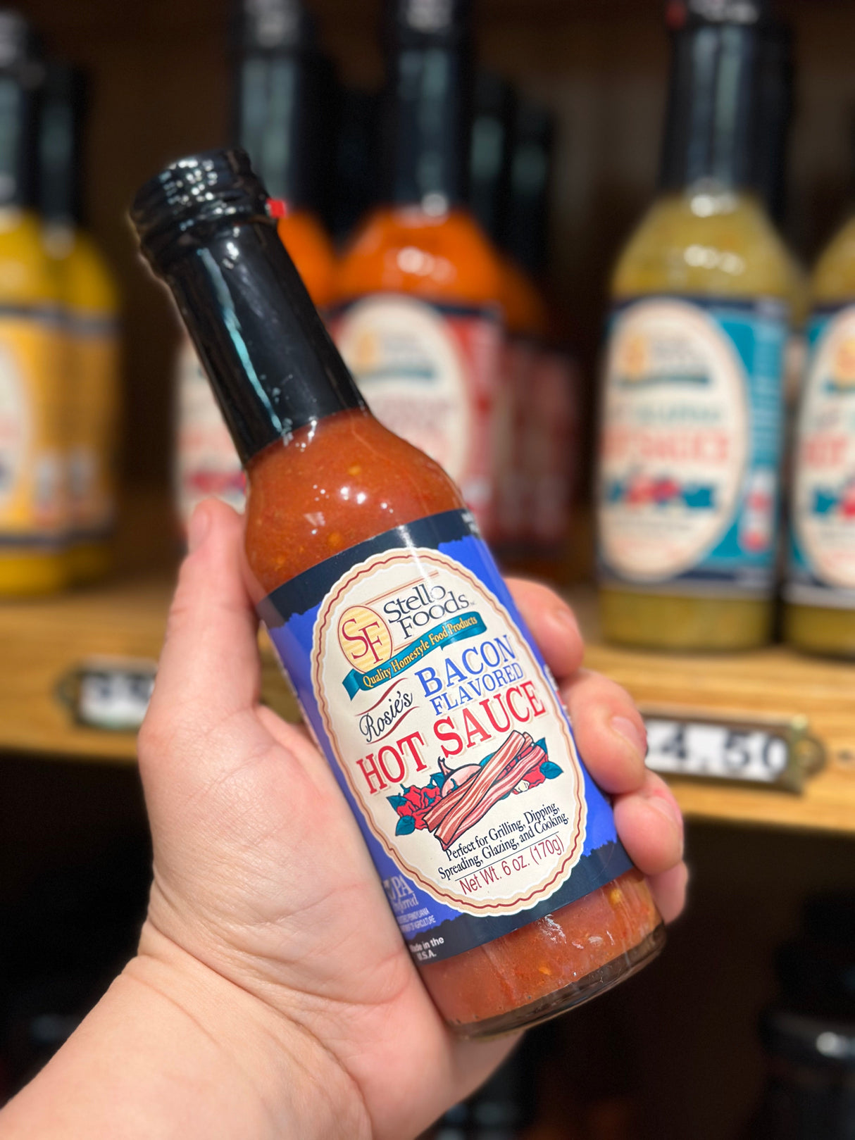 Stello Foods - Rosie's Bacon Flavored Hot Sauce 6oz From Stello Foods