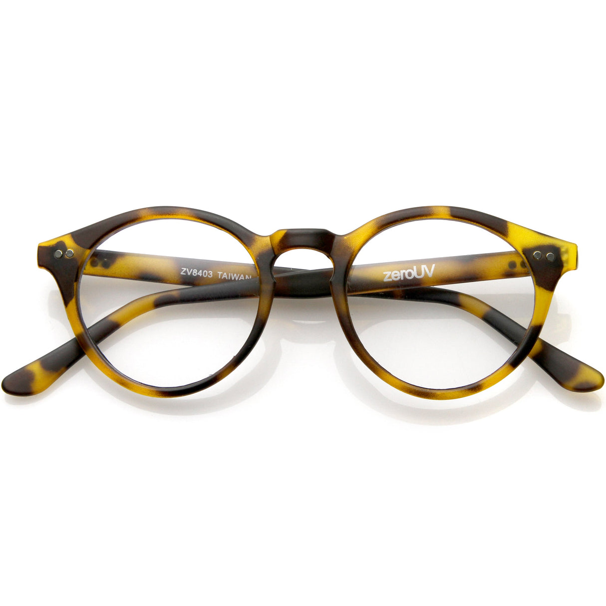 Vintage European Clear Lens Small Round Glasses 8403 from zeroUV