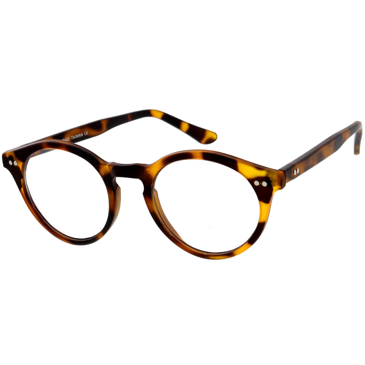 Vintage European Clear Lens Small Round Glasses 8403 from zeroUV