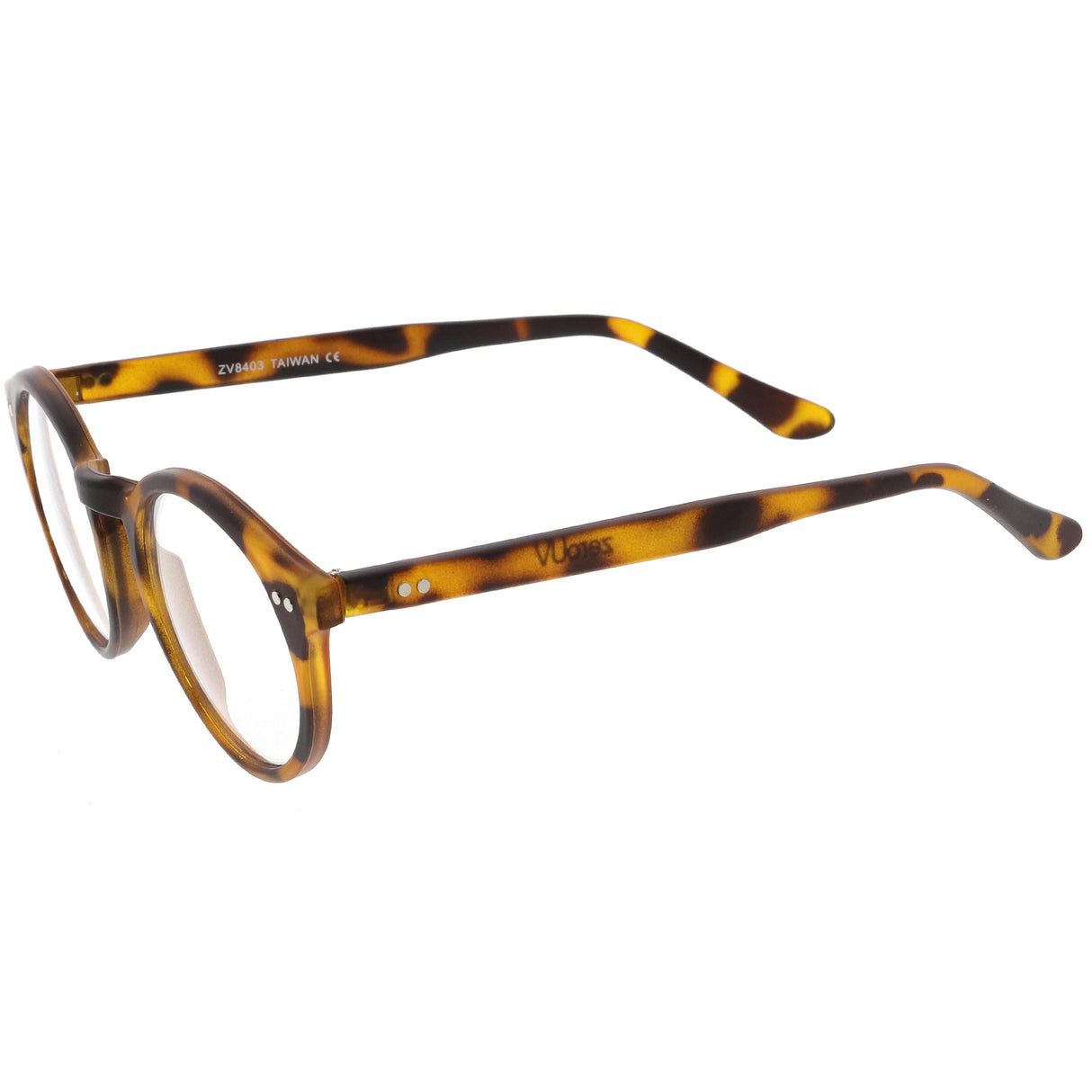 Vintage European Clear Lens Small Round Glasses 8403 from zeroUV
