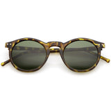 Dapper Key Hole Vintage Horned Rim Round Circle Indie Sunglasses 8943 from zeroUV