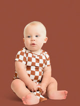 COPPER CHECKERS DREAM SHORT SET from DREAM BIG LITTLE CO