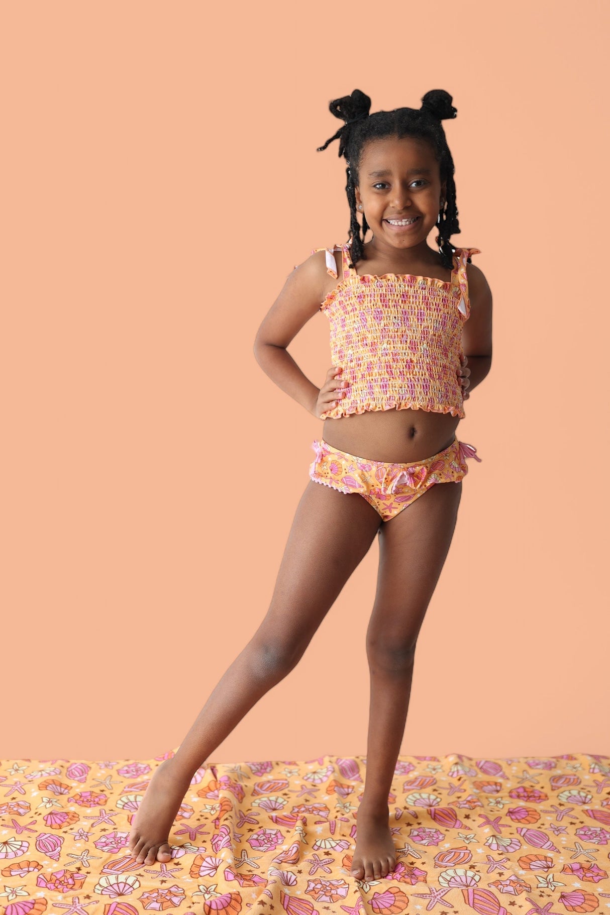 SHELLO SUMMER DREAM SMOCKED TANKINI TWO PIECE SWIM SUIT from DREAM BIG LITTLE CO